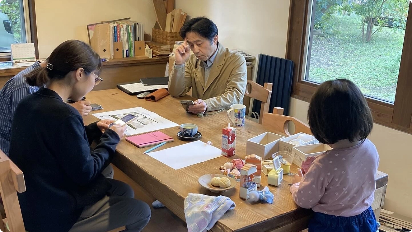 色鉛筆で描かれた間取り図